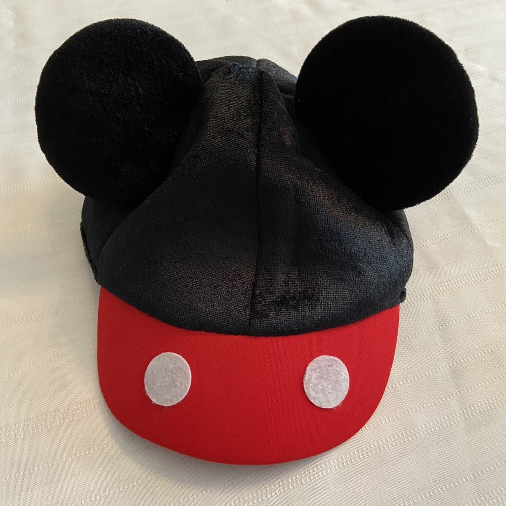 Mickey Mouse Hat Cap with Ears Disney Childs‎  Black Red White Walt Disney World